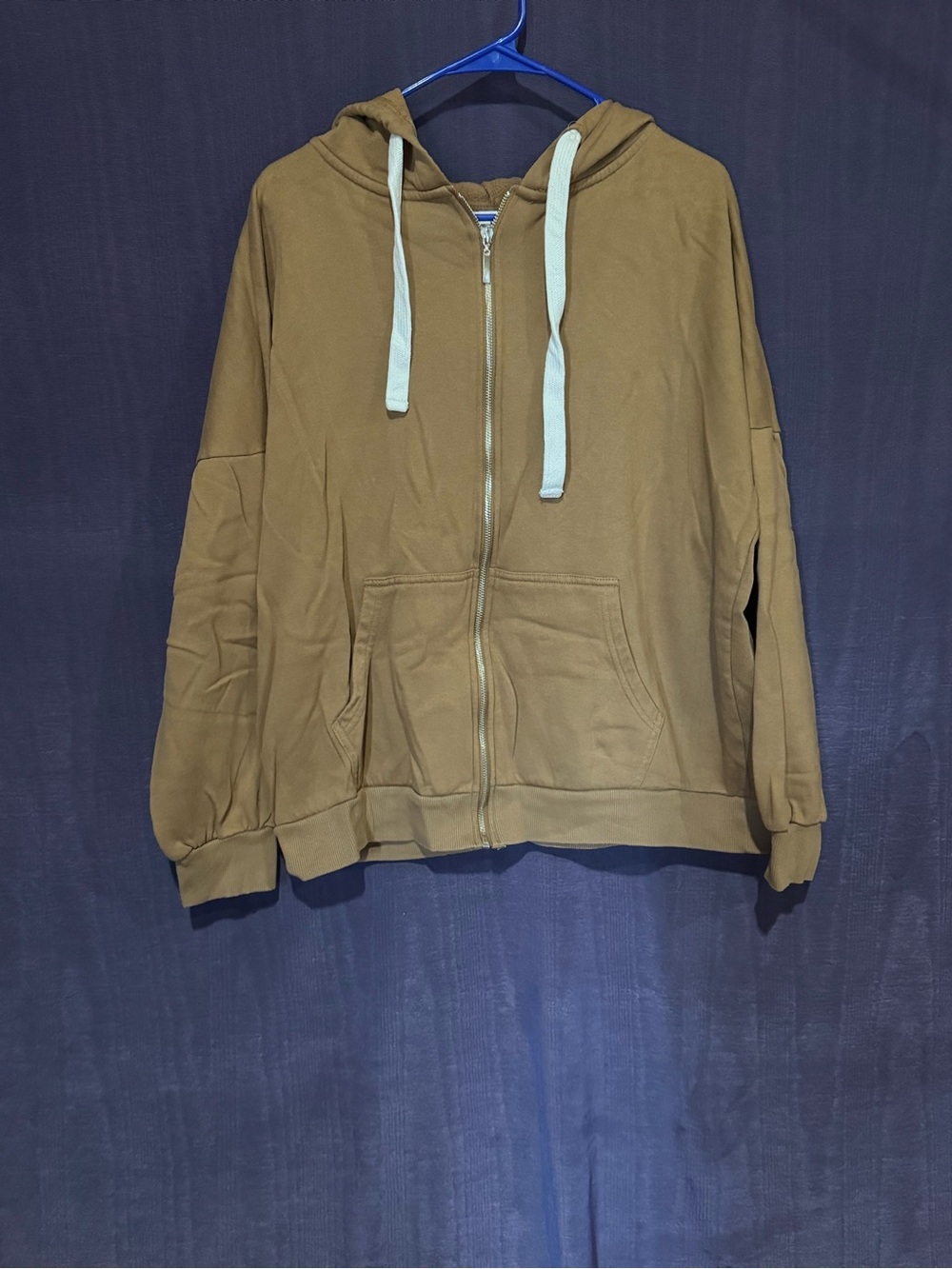 Zenana Outfitters Cozy Brown Sherpa-Lined Hoodie